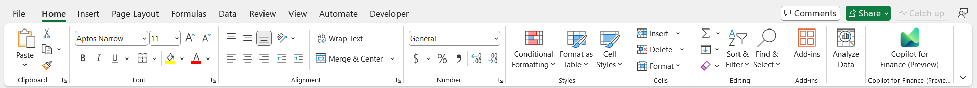 Excel Ribbon Guide