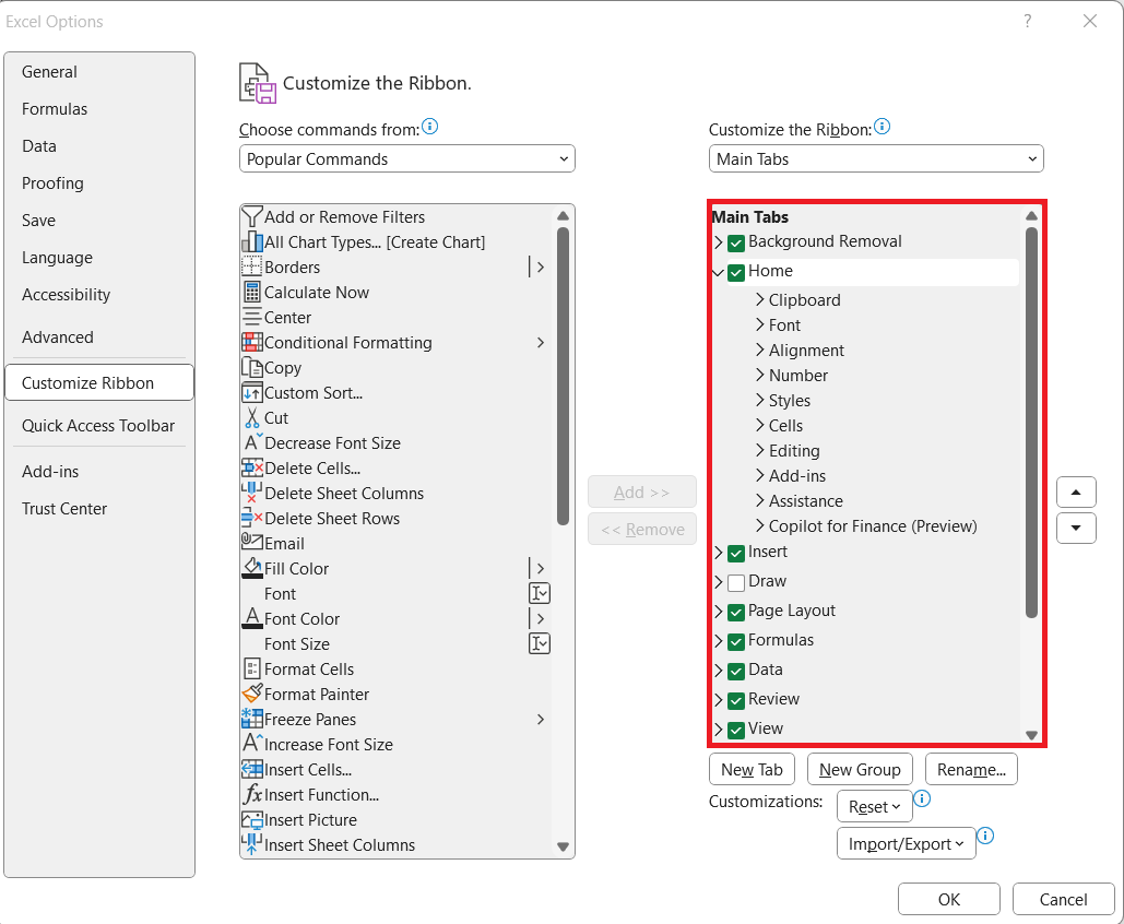 Excel Ribbon Guide