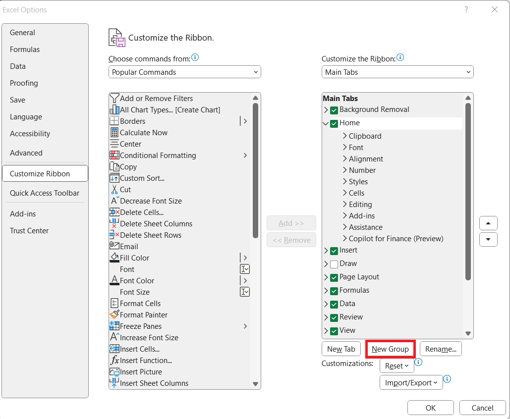 Excel Ribbon Guide