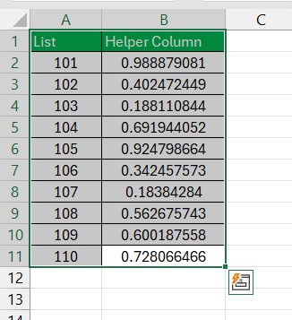 Randomize Lists