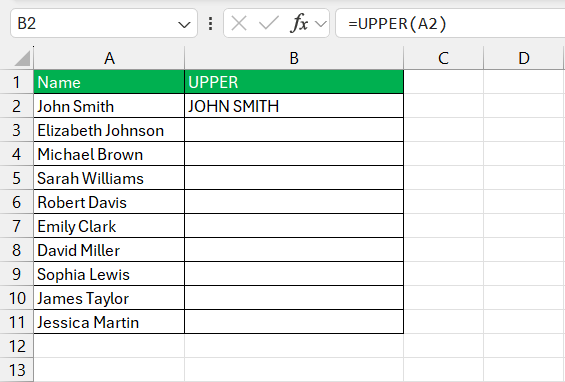 How to Capitalize All Letters in Excel