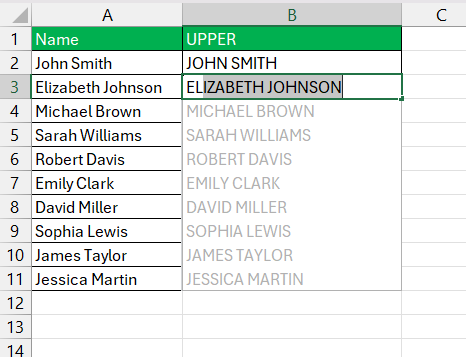 How to Capitalize All Letters in Excel