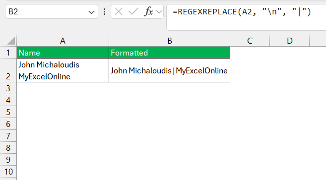 RegexReplace in Excel