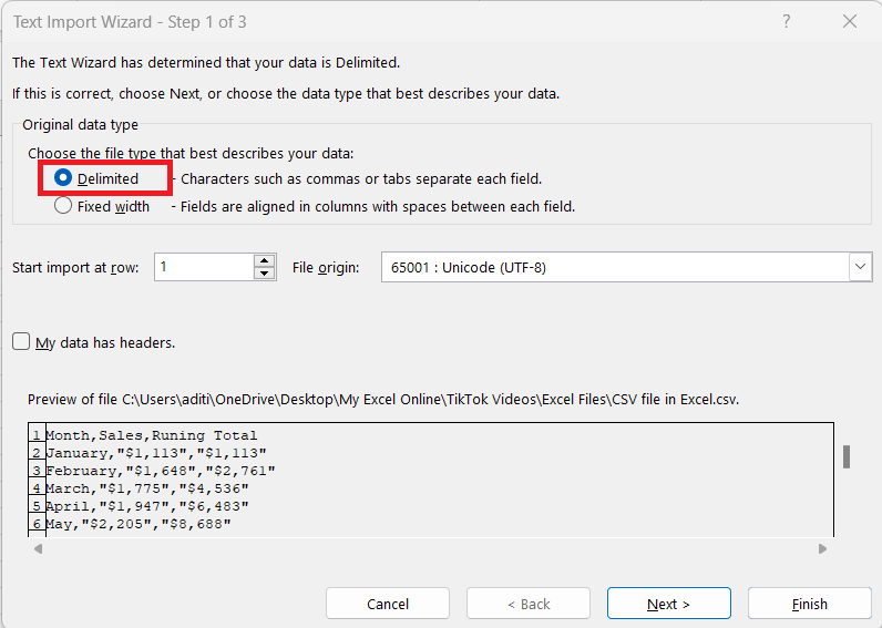 How to Open CSV File in Excel