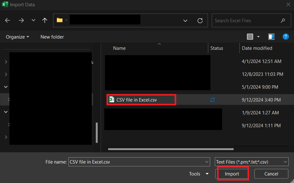 How to Open CSV File in Excel