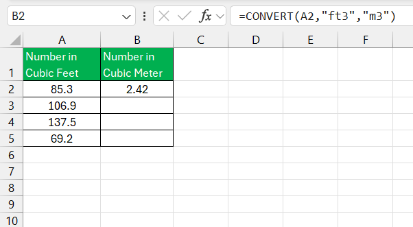 Cubic Feet to Cubic Meters