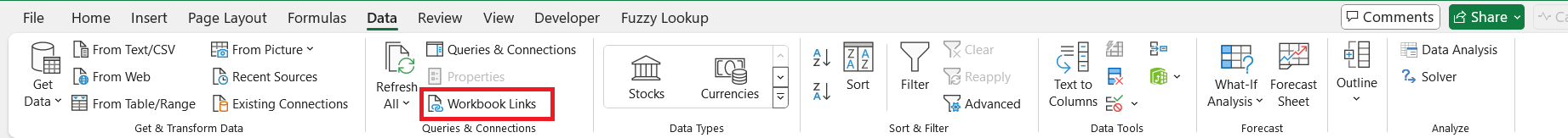 Break Links in Excel