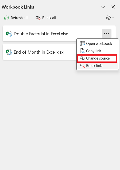 Break Links in Excel