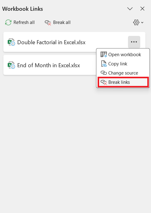 Break Links in ExcelBreak Links in Excel