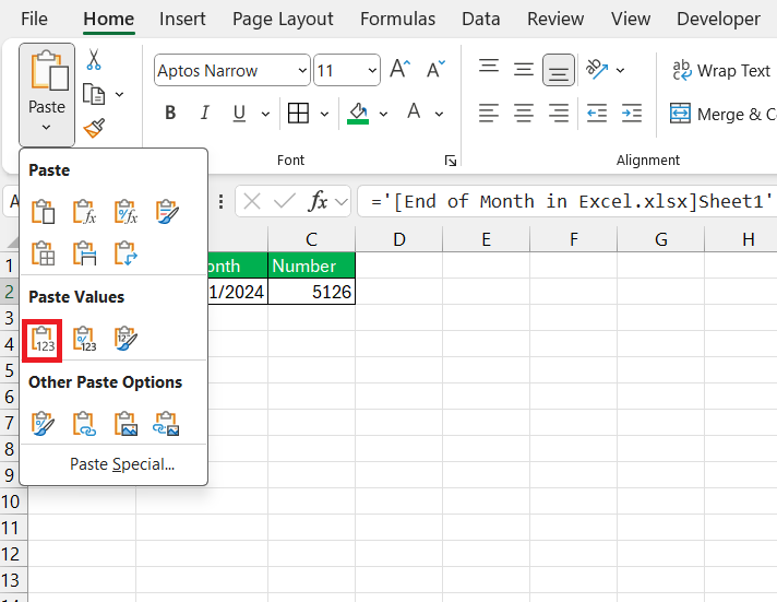 Break Links in Excel