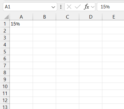 How to add percentage in excel