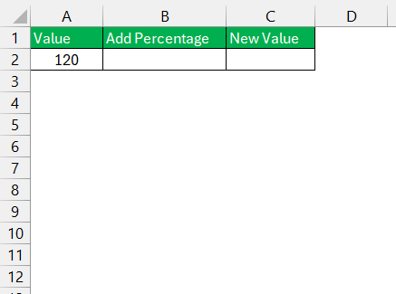 How to add percentage in excel