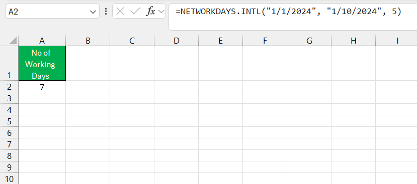 What are the Weekend Days in Excel