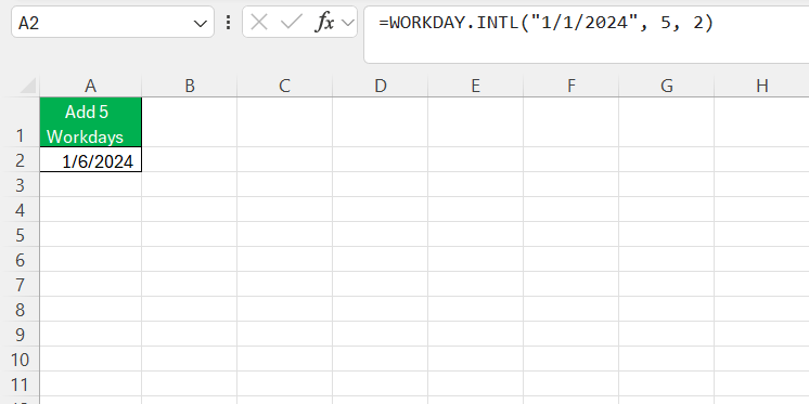 What are the Weekend Days in Excel