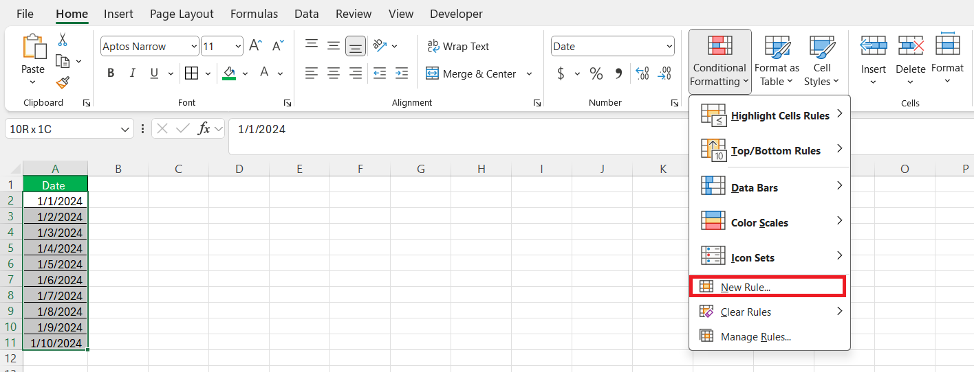 What are the Weekend Days in Excel