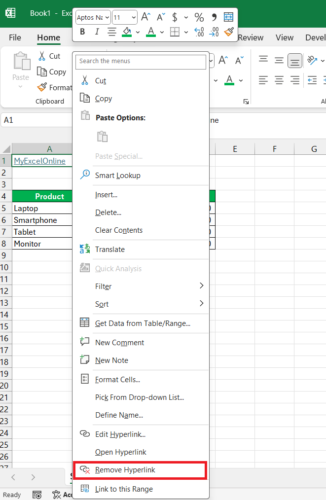 How to Remove Hyperlinks in Excel