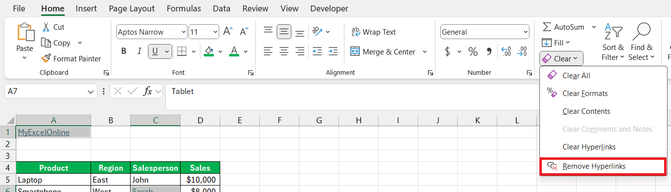 How to Remove Hyperlinks in Excel