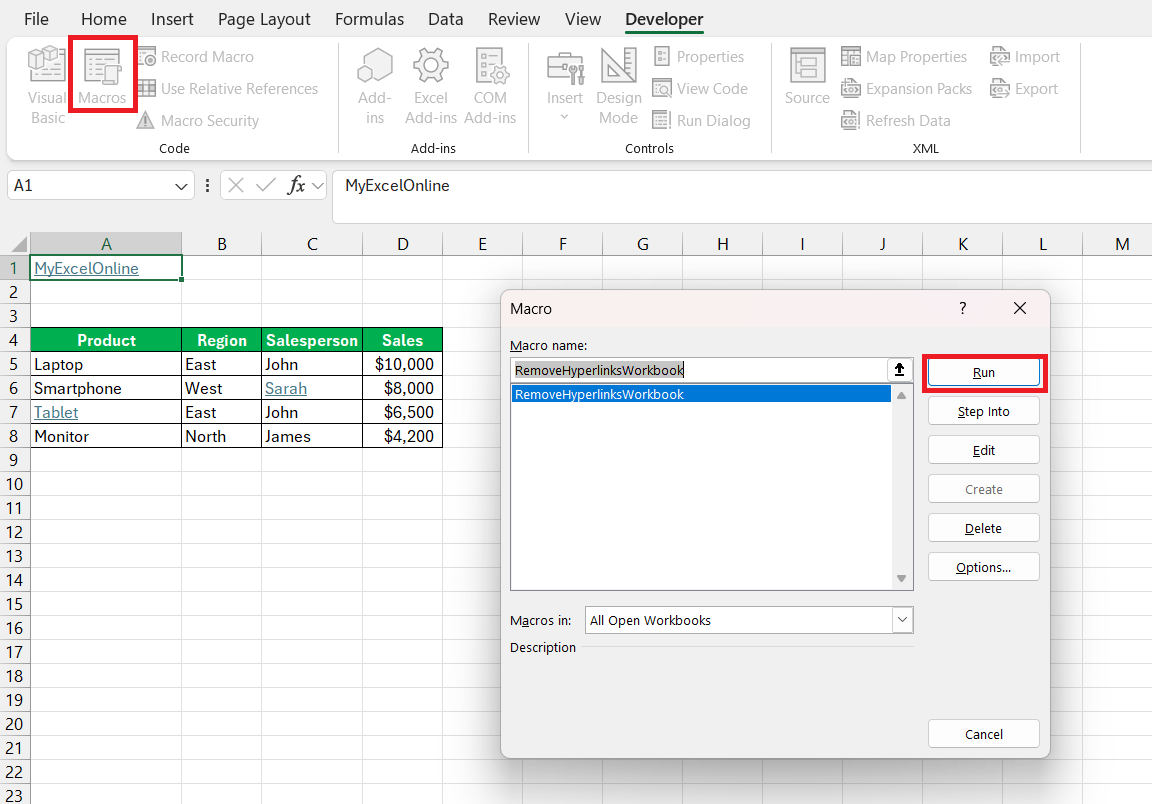 How to Remove Hyperlinks in Excel