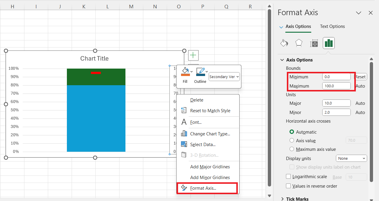 Bullet Chart in Excel