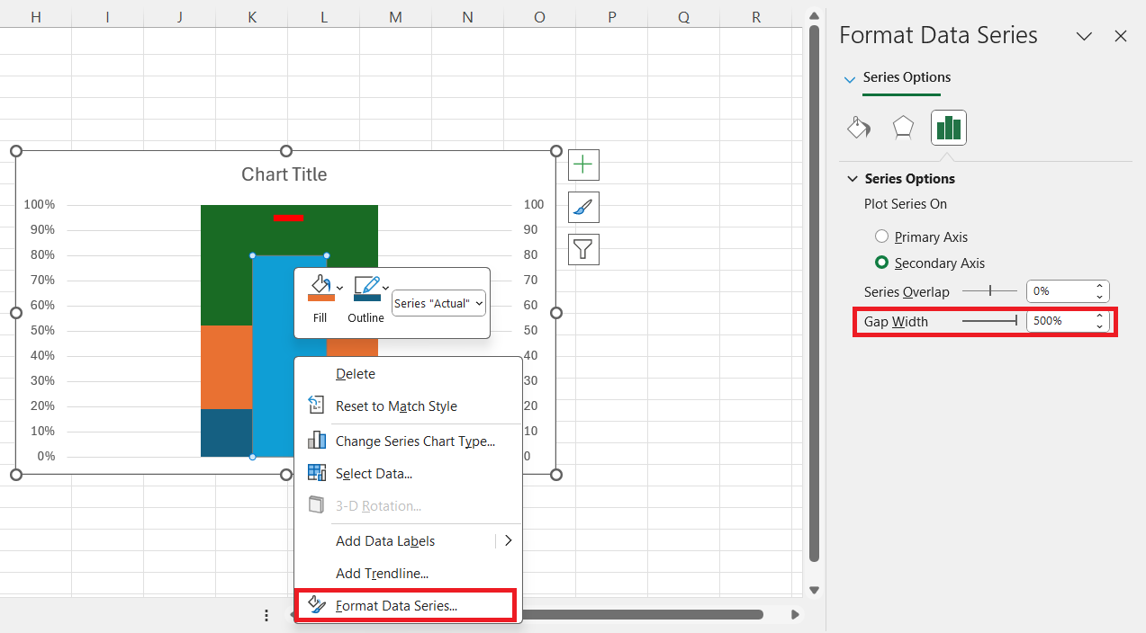 Bullet Chart in Excel