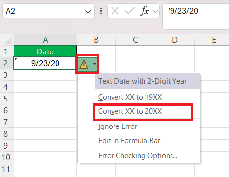 Convert Text to Date in Excel