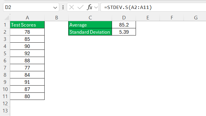 2 Sigma Calculation