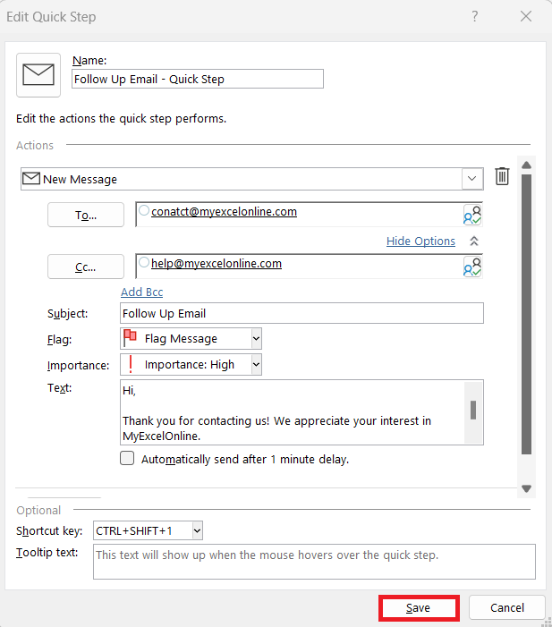 Create an Email Template in Outlook