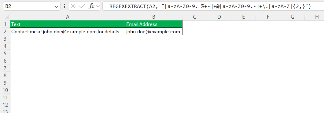 Regex Special Characters in Excel