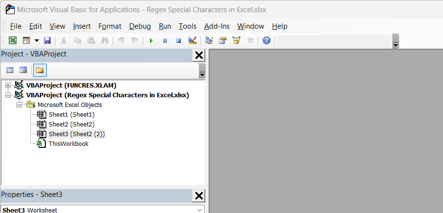 Regex Special Characters in Excel