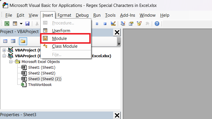 Regex Special Characters in Excel