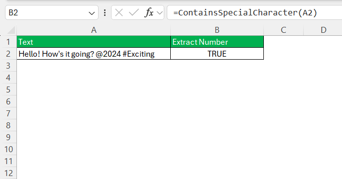 Regex Special Characters in Excel