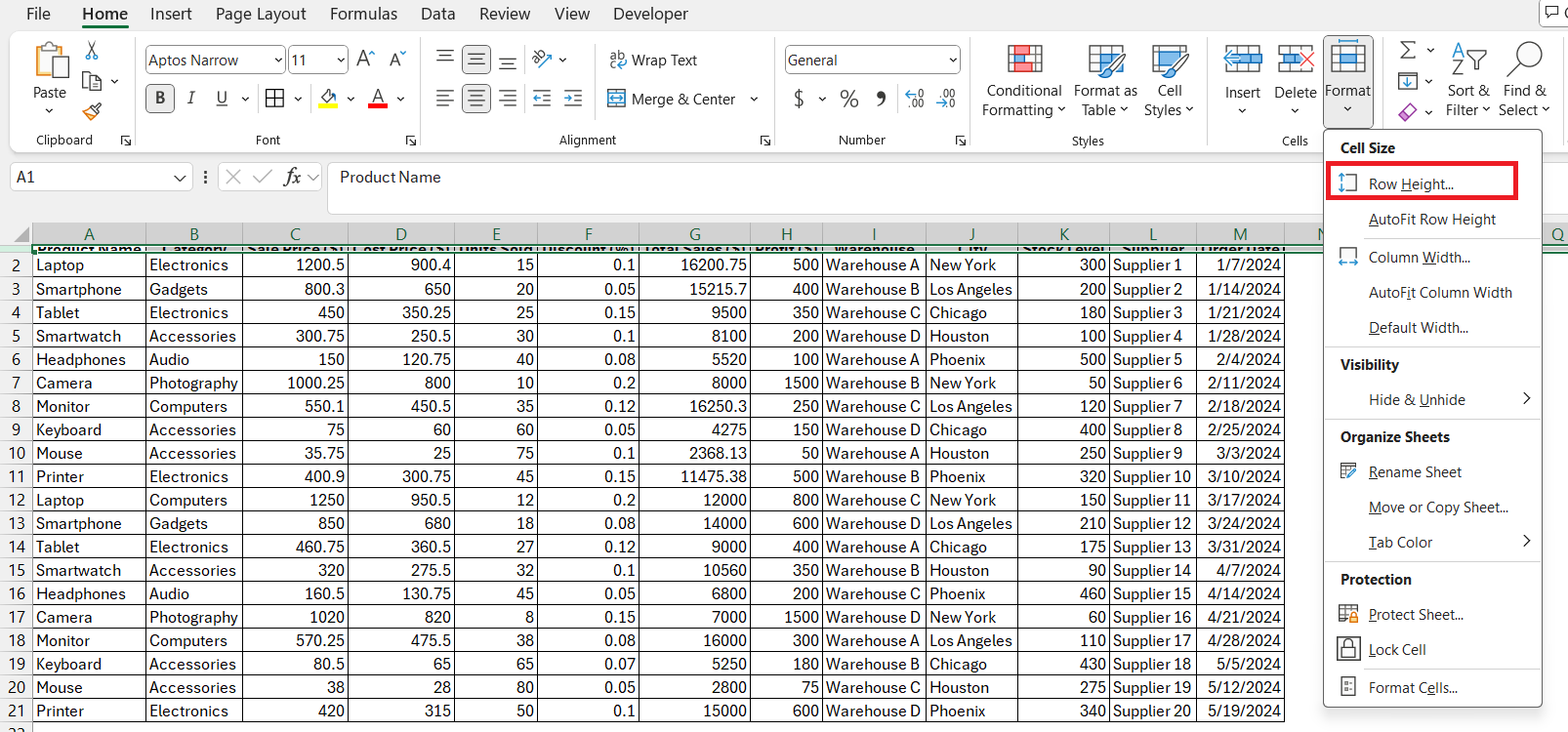 How to Unhide Rows in Excel