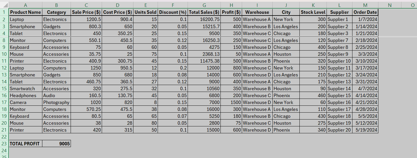 How to Unhide Rows in Excel