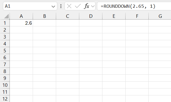 Roundup Function in Excel