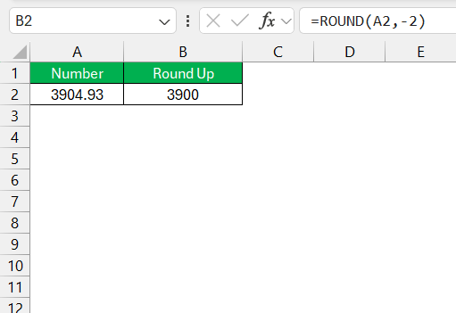 Roundup Function in Excel