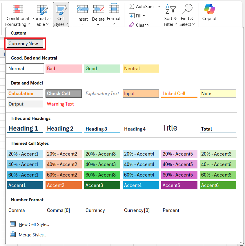 How to Apply Calculation Style in Excel