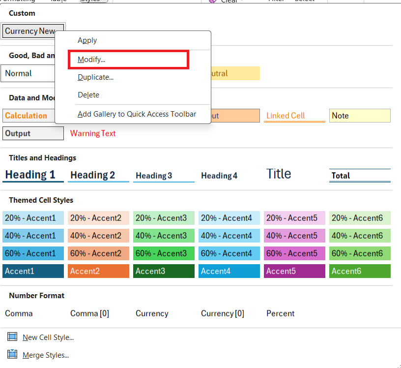 How to Apply Calculation Style in Excel