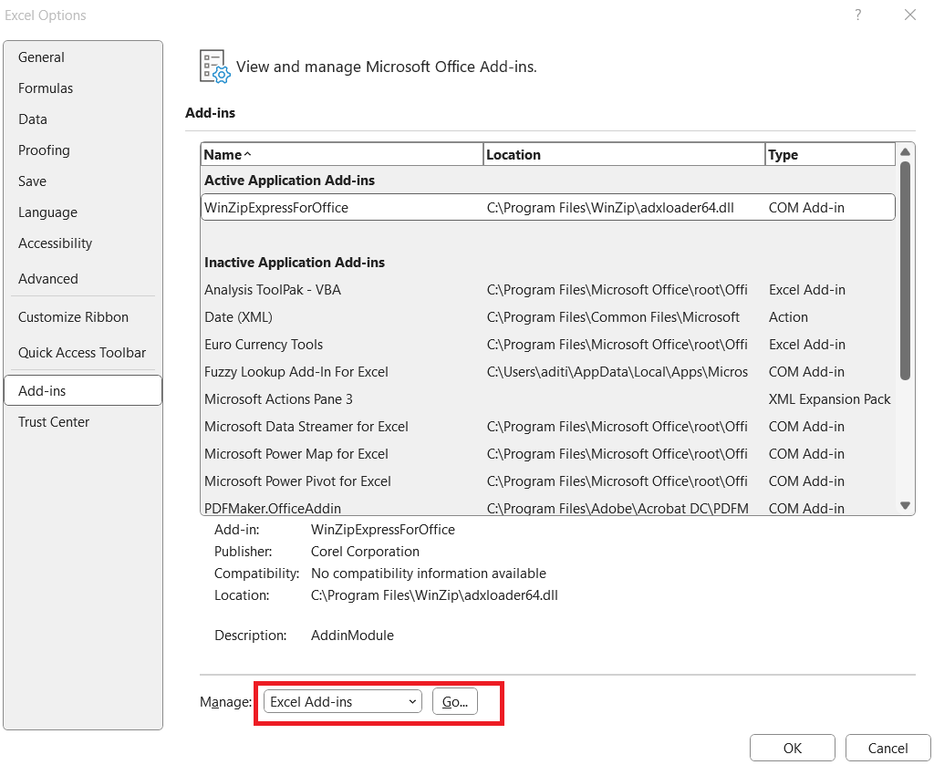 Pivot Table Fields Not Showing