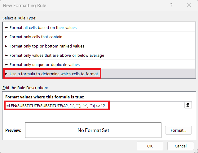 MAC Address Format in Excel