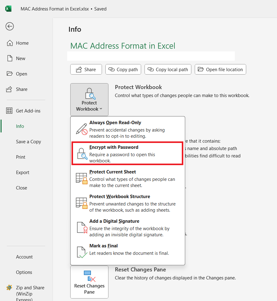 MAC Address Format in Excel