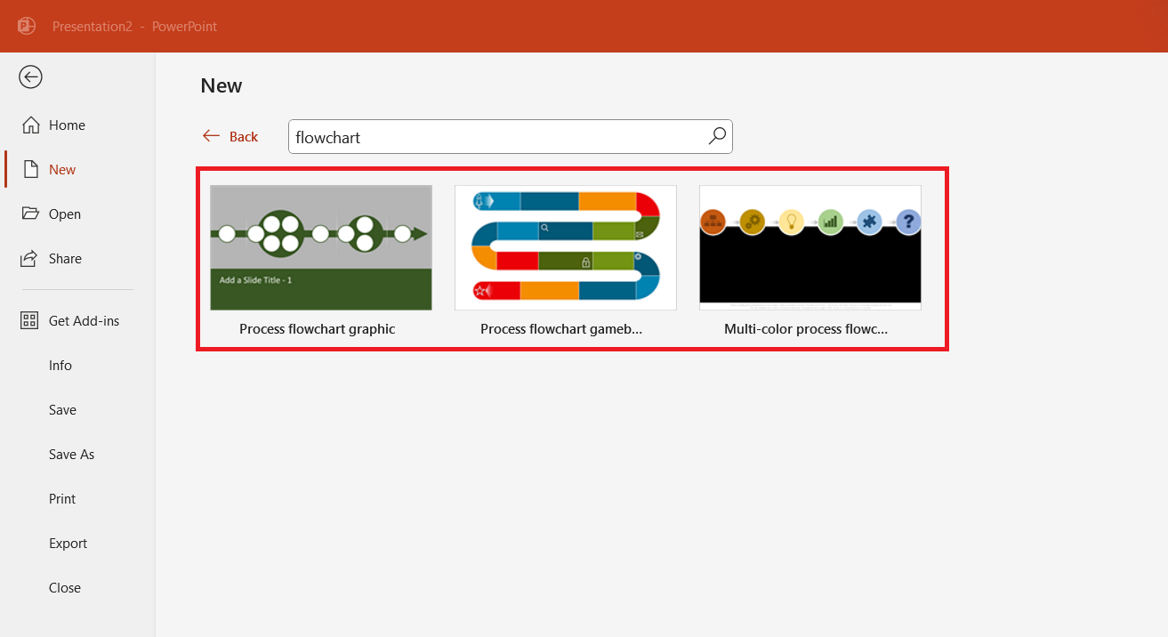 Flowchart in PowerPoint