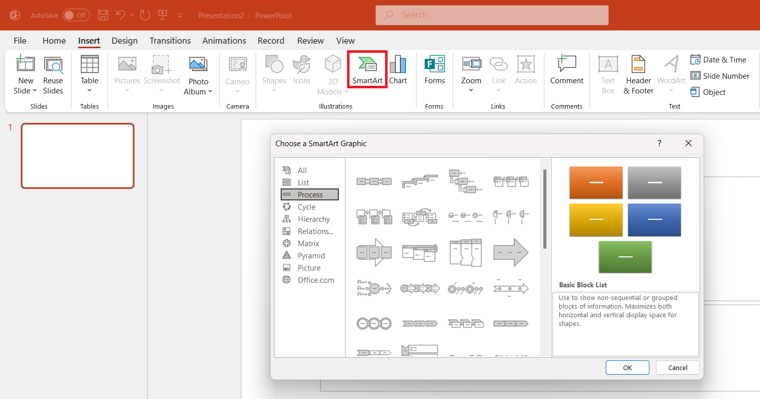 Flowchart in PowerPoint