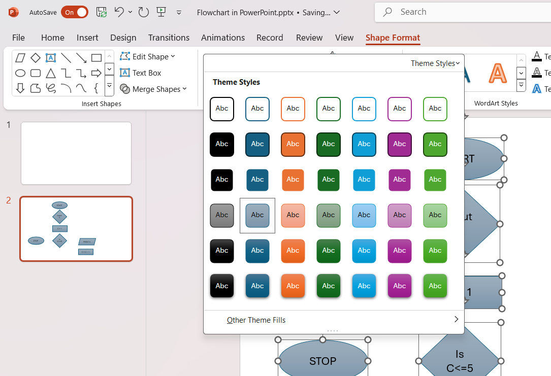 Flowchart in PowerPoint