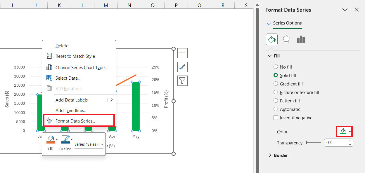 Combo Chart Excel