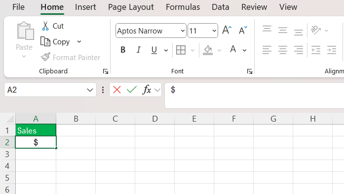 Different Currency Symbols in Excel