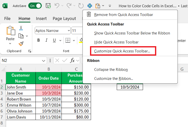 Full screen shortcut in Excel