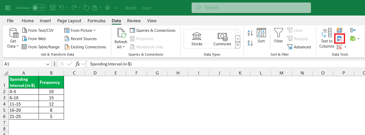 Cumulative Relative Frequency in Excel