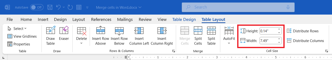 How to Merge Cells in Word