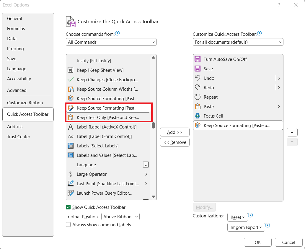 How to Paste Without Formatting in Excel