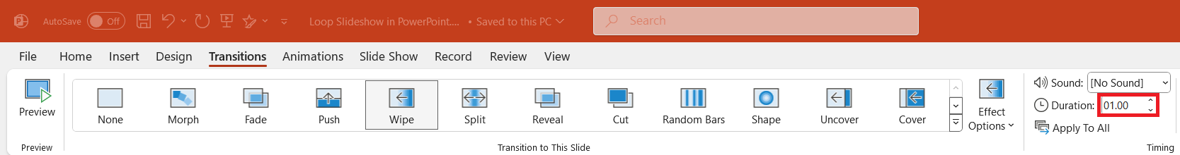 Loop Slideshow in PowerPoint